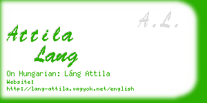 attila lang business card