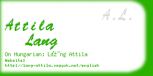 attila lang business card